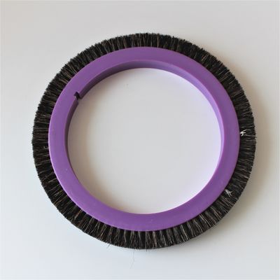 kopen Stenter machine onderdelen Stentex finishing machine borstel wiel 122mm Dia Zwart Varkenshaar Paars Plastic lichaam online manufacture