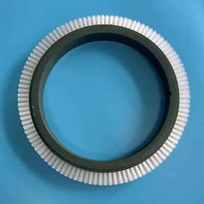122 binnendia stenter machine parts brush-Witte Nylon het Haar Goede Kwaliteit van het Wiel Groene Plastic Lichaam