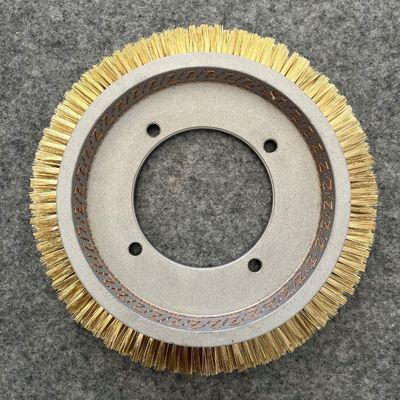 774 Type Borstelwiel Stenter Machine Parts Inner Dia 100mm Ss Draad haar Koperen bekleding