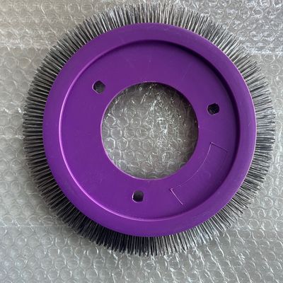LK Stenter Machine Parts Borstelwiel Purper Plastic Body Roestvrij staal Haar Borstel Nylon Haar Optioneel