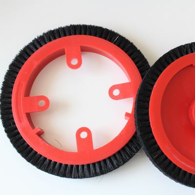 Krantz-afwerkingsmachine Accessoires Stenter-machineonderdelen Borstelwiel K10-type Plastic zwart varkenshaar
