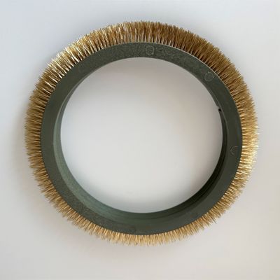 Finshing Stenter Machine Parts Stentex Textiel Borstel Wielen Koper Haar Nylon Plastic Body Groen Kleur