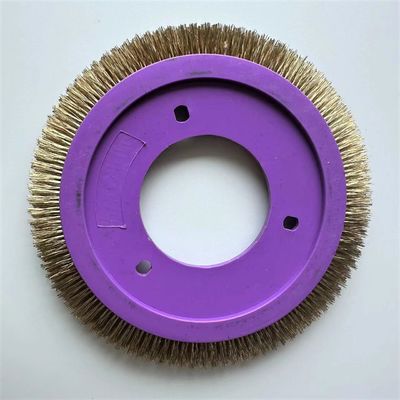 Textiel Afwerking LK Stenter Borstelwiel Paars Kleur Plactisch Materiaal Koper Messing Borstel Haar